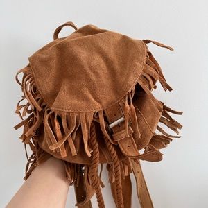 NWOT Gift 💝 Zara Suede Backpack with Tassel